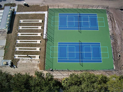 Upriver RV Resort Pickle Ball Courts.